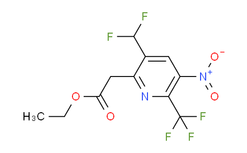AM17677 | 1361733-29-0 | Ethyl 3-(difluoromethyl)-5-nitro-6-(trifluoromethyl)pyridine-2-acetate