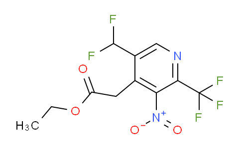 AM17678 | 1361463-65-1 | Ethyl 5-(difluoromethyl)-3-nitro-2-(trifluoromethyl)pyridine-4-acetate