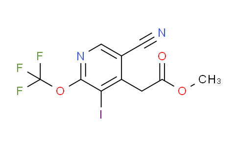 Methyl 5-cyano-3-iodo-2-(trifluoromethoxy)pyridine-4-acetate