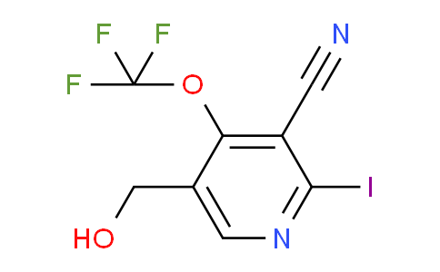 3-Cyano-2-iodo-4-(trifluoromethoxy)pyridine-5-methanol