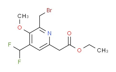 Ethyl 2-(bromomethyl)-4-(difluoromethyl)-3-methoxypyridine-6-acetate