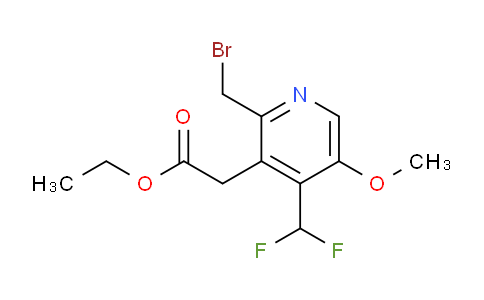 Ethyl 2-(bromomethyl)-4-(difluoromethyl)-5-methoxypyridine-3-acetate