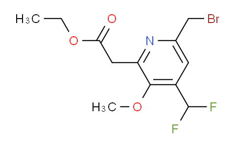 Ethyl 6-(bromomethyl)-4-(difluoromethyl)-3-methoxypyridine-2-acetate