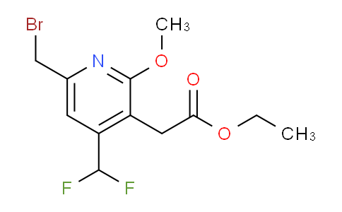 Ethyl 6-(bromomethyl)-4-(difluoromethyl)-2-methoxypyridine-3-acetate