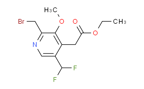 Ethyl 2-(bromomethyl)-5-(difluoromethyl)-3-methoxypyridine-4-acetate
