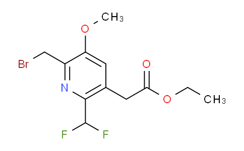 Ethyl 2-(bromomethyl)-6-(difluoromethyl)-3-methoxypyridine-5-acetate