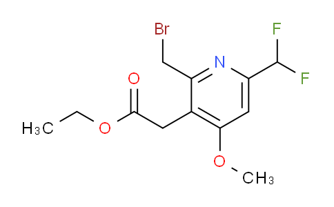 Ethyl 2-(bromomethyl)-6-(difluoromethyl)-4-methoxypyridine-3-acetate