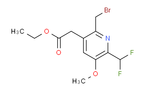 Ethyl 2-(bromomethyl)-6-(difluoromethyl)-5-methoxypyridine-3-acetate