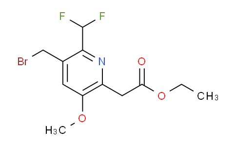 Ethyl 3-(bromomethyl)-2-(difluoromethyl)-5-methoxypyridine-6-acetate