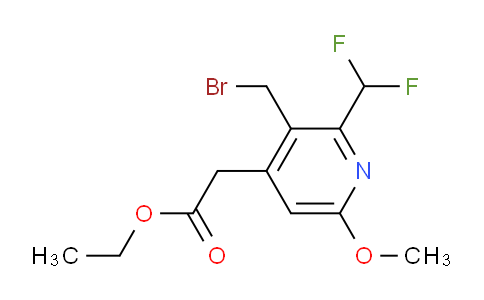 Ethyl 3-(bromomethyl)-2-(difluoromethyl)-6-methoxypyridine-4-acetate
