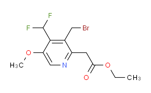 Ethyl 3-(bromomethyl)-4-(difluoromethyl)-5-methoxypyridine-2-acetate