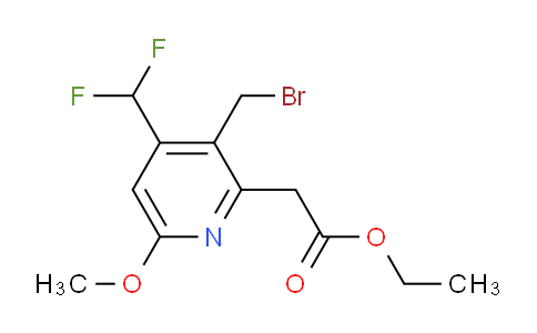 Ethyl 3-(bromomethyl)-4-(difluoromethyl)-6-methoxypyridine-2-acetate