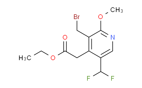 Ethyl 3-(bromomethyl)-5-(difluoromethyl)-2-methoxypyridine-4-acetate