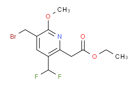 Ethyl 3-(bromomethyl)-5-(difluoromethyl)-2-methoxypyridine-6-acetate