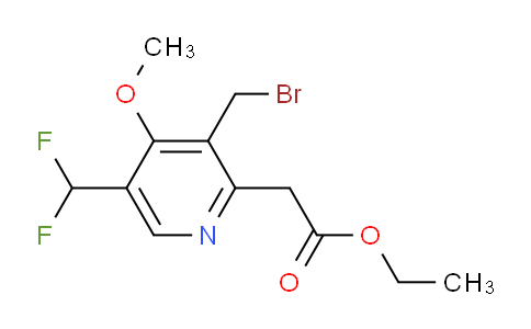Ethyl 3-(bromomethyl)-5-(difluoromethyl)-4-methoxypyridine-2-acetate