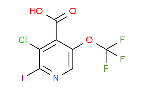 3-Chloro-2-iodo-5-(trifluoromethoxy)pyridine-4-carboxylic acid