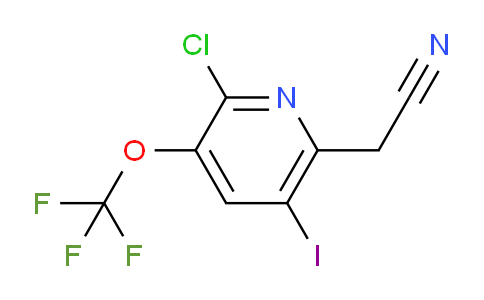 2-Chloro-5-iodo-3-(trifluoromethoxy)pyridine-6-acetonitrile