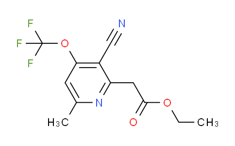 Ethyl 3-cyano-6-methyl-4-(trifluoromethoxy)pyridine-2-acetate