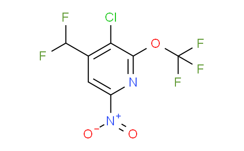 3-Chloro-4-(difluoromethyl)-6-nitro-2-(trifluoromethoxy)pyridine