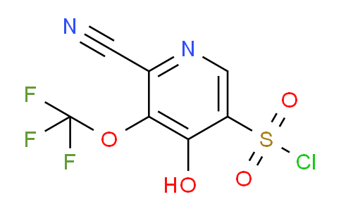 2-Cyano-4-hydroxy-3-(trifluoromethoxy)pyridine-5-sulfonyl chloride