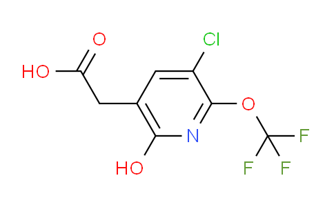 3-Chloro-6-hydroxy-2-(trifluoromethoxy)pyridine-5-acetic acid