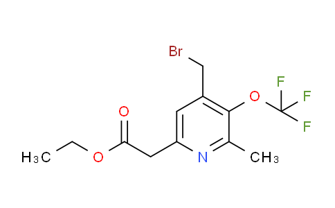 AM17791 | 1361789-93-6 | Ethyl 4-(bromomethyl)-2-methyl-3-(trifluoromethoxy)pyridine-6-acetate