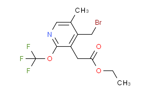 Ethyl 4-(bromomethyl)-5-methyl-2-(trifluoromethoxy)pyridine-3-acetate