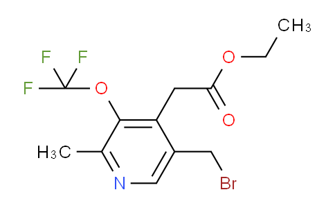 Ethyl 5-(bromomethyl)-2-methyl-3-(trifluoromethoxy)pyridine-4-acetate