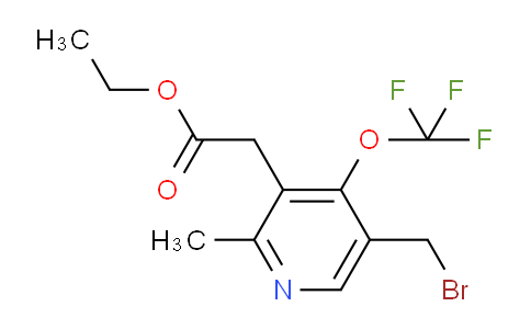 Ethyl 5-(bromomethyl)-2-methyl-4-(trifluoromethoxy)pyridine-3-acetate