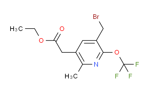 Ethyl 3-(bromomethyl)-6-methyl-2-(trifluoromethoxy)pyridine-5-acetate