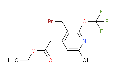 Ethyl 3-(bromomethyl)-6-methyl-2-(trifluoromethoxy)pyridine-4-acetate