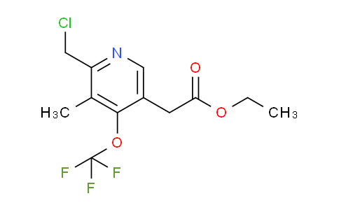 Ethyl 2-(chloromethyl)-3-methyl-4-(trifluoromethoxy)pyridine-5-acetate