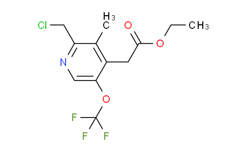 Ethyl 2-(chloromethyl)-3-methyl-5-(trifluoromethoxy)pyridine-4-acetate