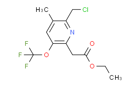 Ethyl 2-(chloromethyl)-3-methyl-5-(trifluoromethoxy)pyridine-6-acetate