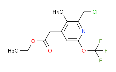 Ethyl 2-(chloromethyl)-3-methyl-6-(trifluoromethoxy)pyridine-4-acetate