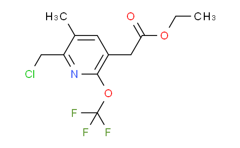 Ethyl 2-(chloromethyl)-3-methyl-6-(trifluoromethoxy)pyridine-5-acetate