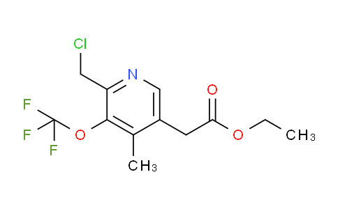 Ethyl 2-(chloromethyl)-4-methyl-3-(trifluoromethoxy)pyridine-5-acetate