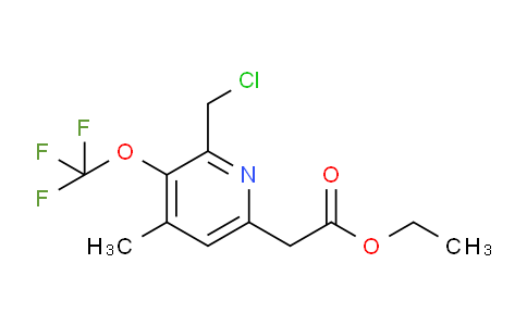 AM17815 | 1361819-36-4 | Ethyl 2-(chloromethyl)-4-methyl-3-(trifluoromethoxy)pyridine-6-acetate