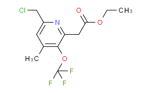 Ethyl 6-(chloromethyl)-4-methyl-3-(trifluoromethoxy)pyridine-2-acetate