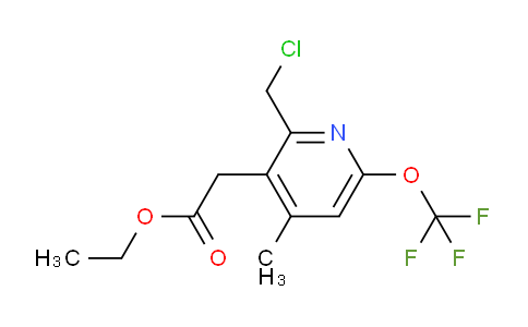 Ethyl 2-(chloromethyl)-4-methyl-6-(trifluoromethoxy)pyridine-3-acetate