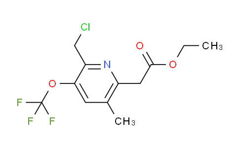 Ethyl 2-(chloromethyl)-5-methyl-3-(trifluoromethoxy)pyridine-6-acetate