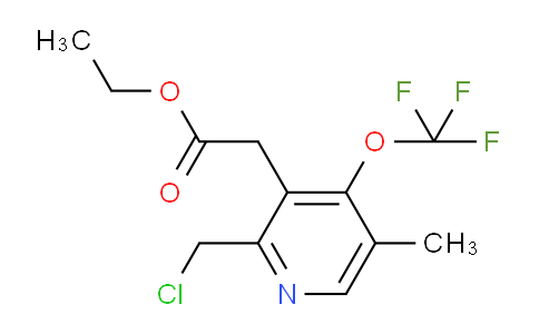 Ethyl 2-(chloromethyl)-5-methyl-4-(trifluoromethoxy)pyridine-3-acetate