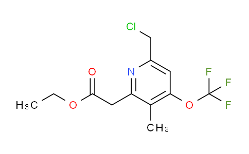 Ethyl 6-(chloromethyl)-3-methyl-4-(trifluoromethoxy)pyridine-2-acetate