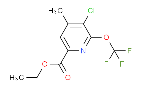 Ethyl 3-chloro-4-methyl-2-(trifluoromethoxy)pyridine-6-carboxylate