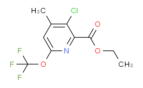 Ethyl 3-chloro-4-methyl-6-(trifluoromethoxy)pyridine-2-carboxylate