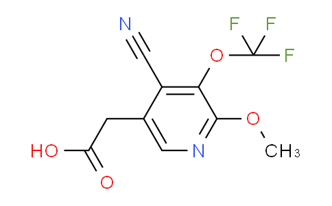 4-Cyano-2-methoxy-3-(trifluoromethoxy)pyridine-5-acetic acid