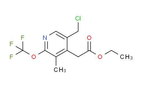 Ethyl 5-(chloromethyl)-3-methyl-2-(trifluoromethoxy)pyridine-4-acetate