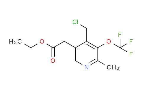 Ethyl 4-(chloromethyl)-2-methyl-3-(trifluoromethoxy)pyridine-5-acetate