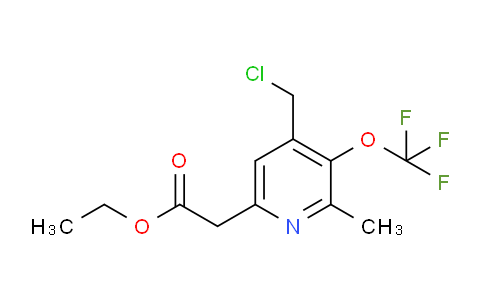 Ethyl 4-(chloromethyl)-2-methyl-3-(trifluoromethoxy)pyridine-6-acetate