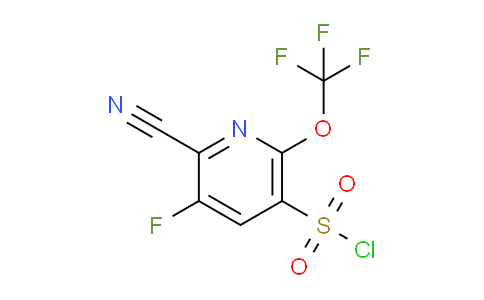 2-Cyano-3-fluoro-6-(trifluoromethoxy)pyridine-5-sulfonyl chloride